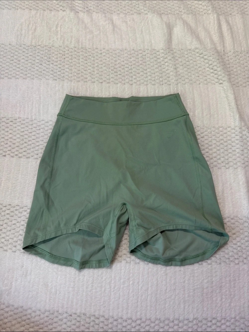 Gymshark High-Waist Sage Green Bike Shorts